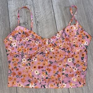 Bershka Women's Pink and Orange Corset